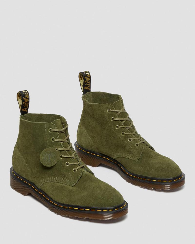 Men's Dr Martens 101 Made in England Suede Ankle Boots Green | AU 408XYU